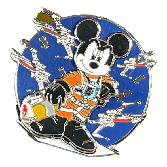 Disney Star Wars Luke Trading Pin Mickey Mouse Pilot Brooch Pin Accessories - Picture 1 of 6